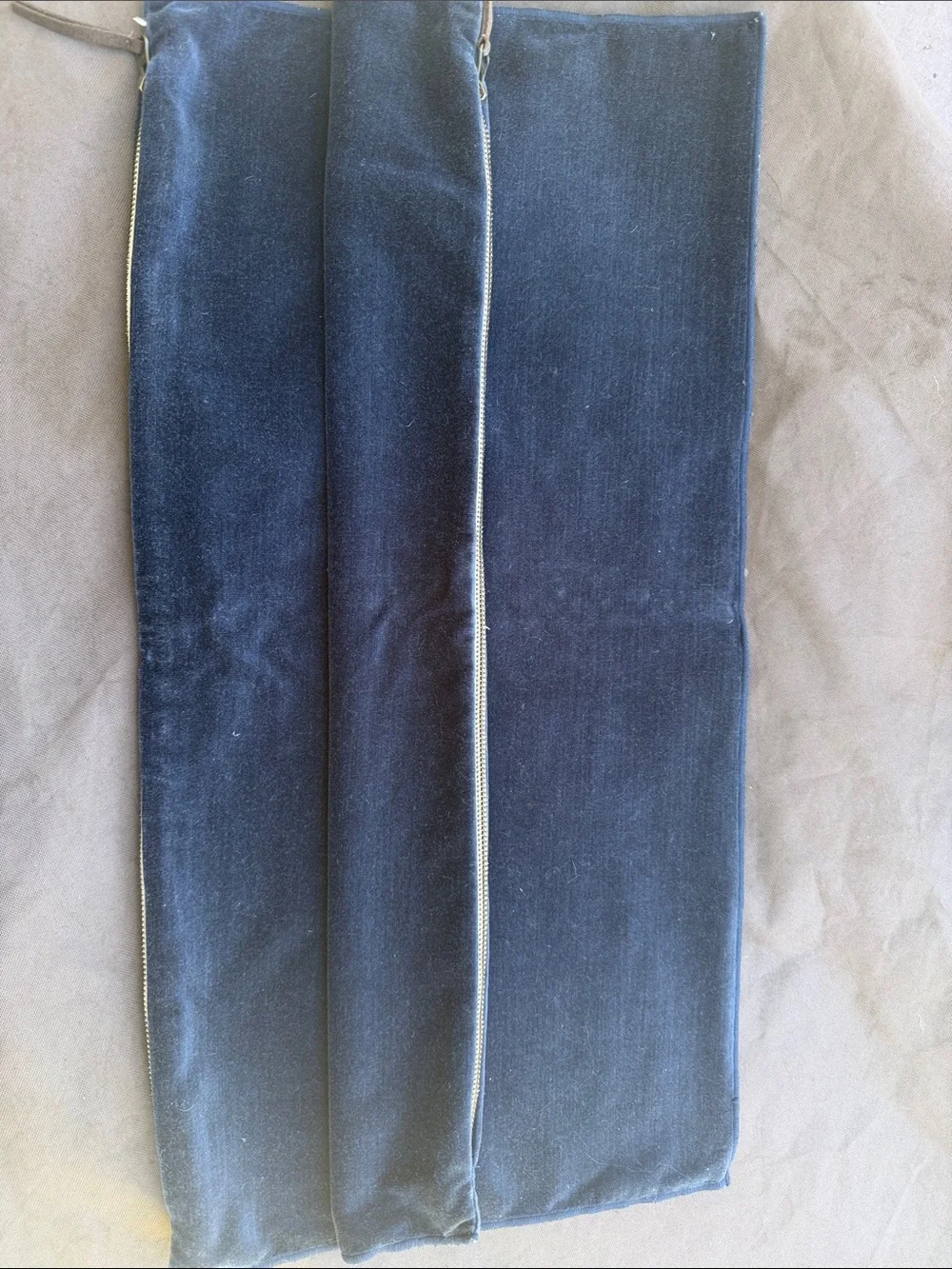 Pottery Barn Navy Blue Velvet Lumbar Pillow Cover